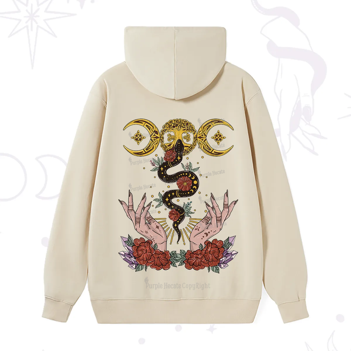 Purplehecate Lunar Bloom Hoodie
