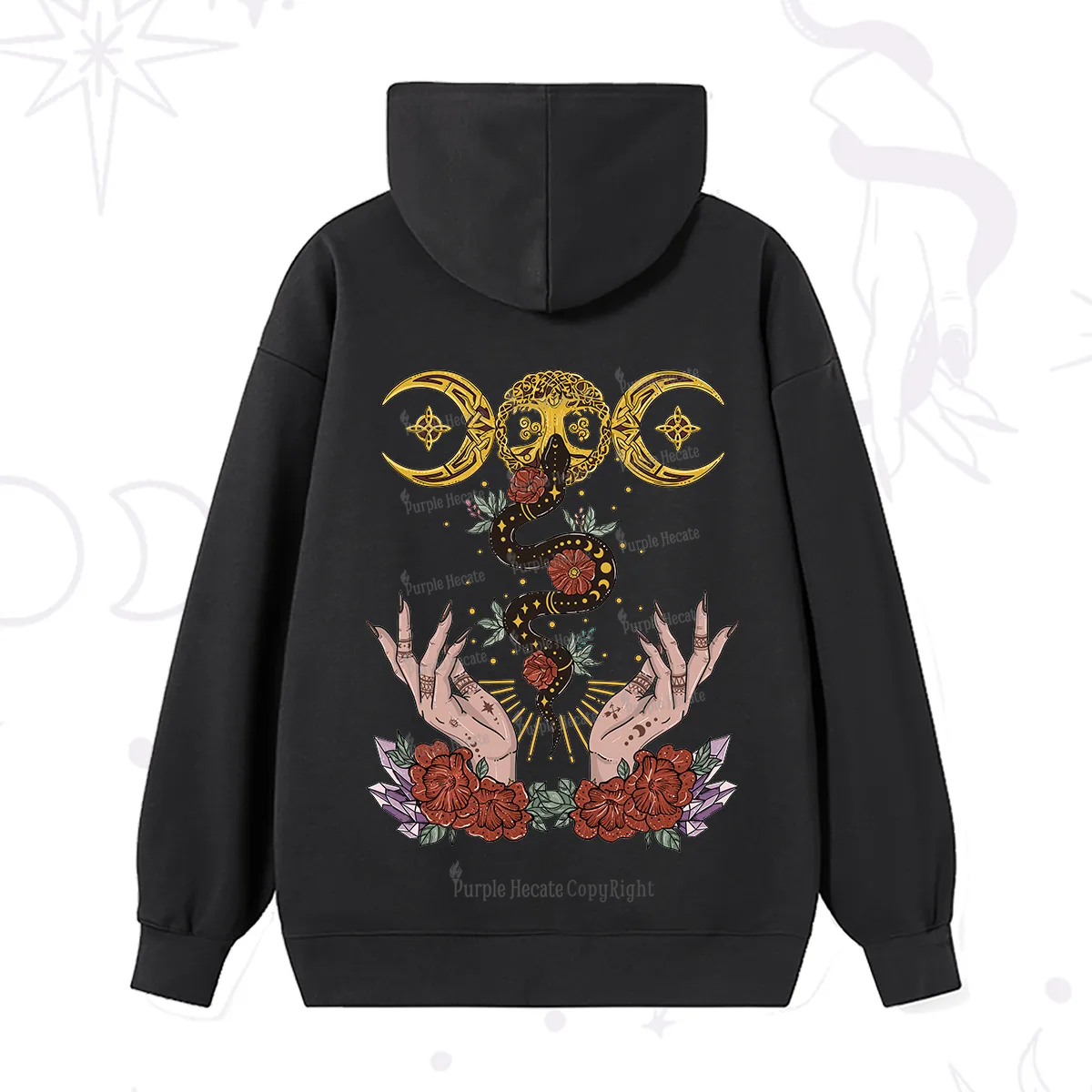 Purplehecate Lunar Bloom Hoodie
