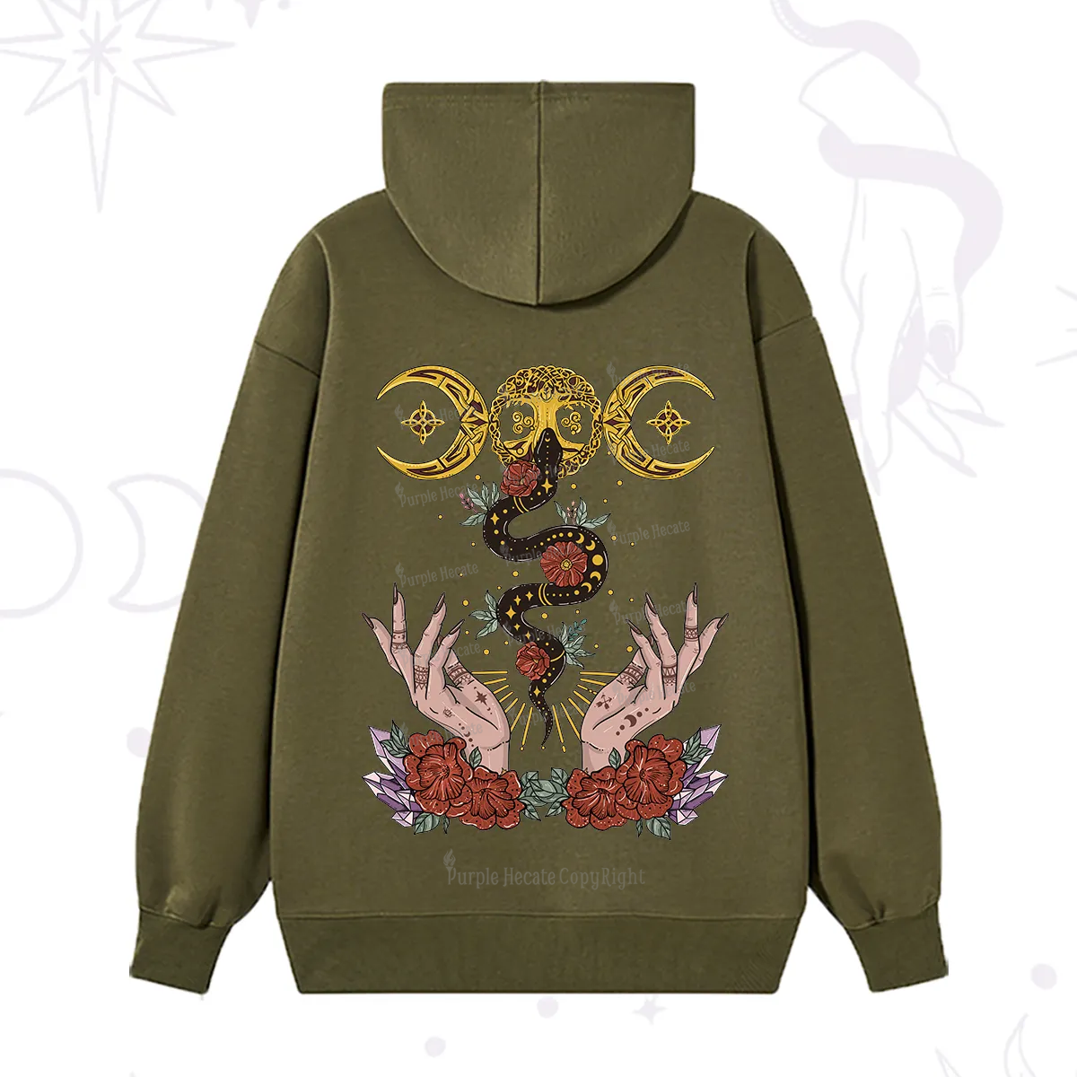 Purplehecate Lunar Bloom Hoodie