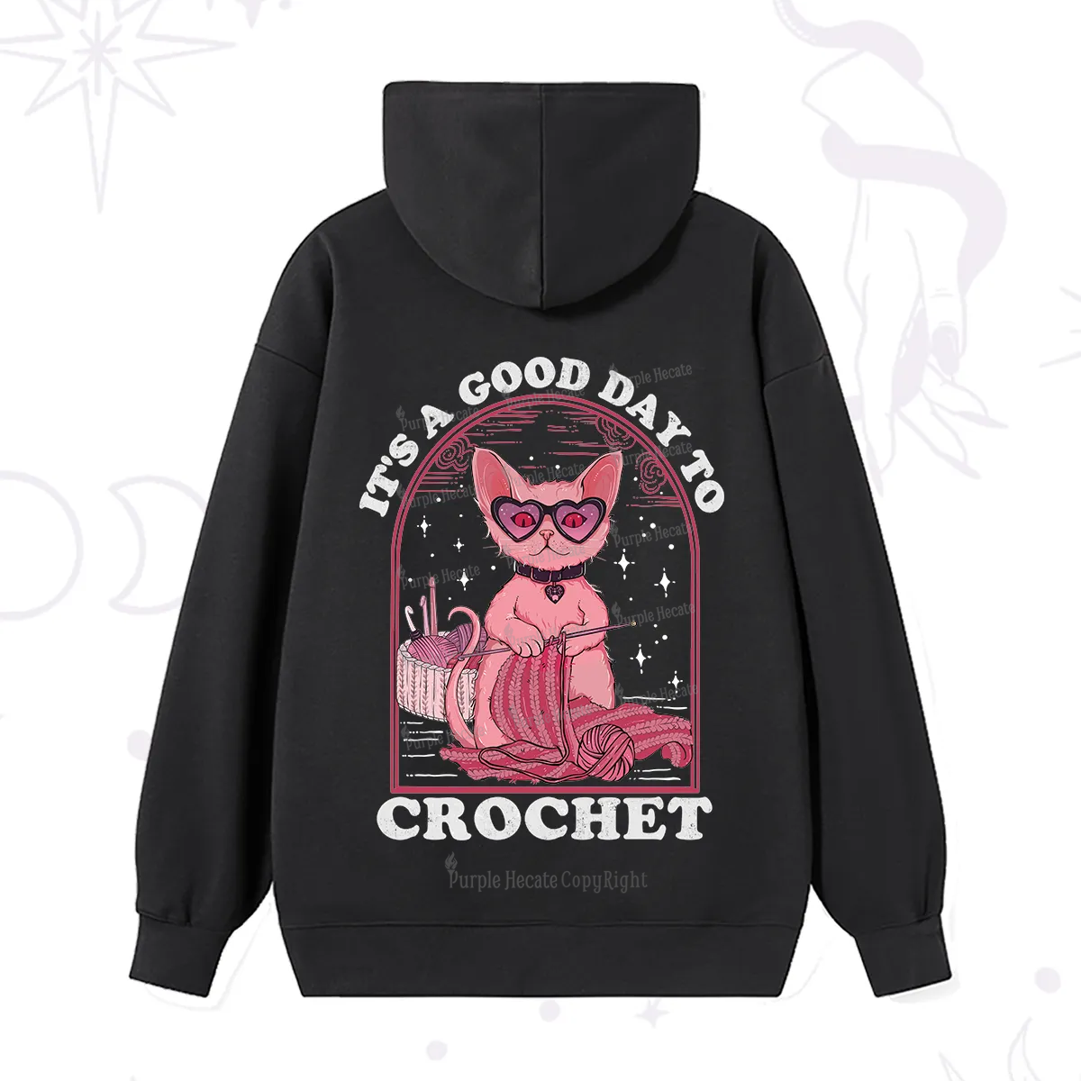 Purplehecate It's A Good Day To Crochet Hoodie