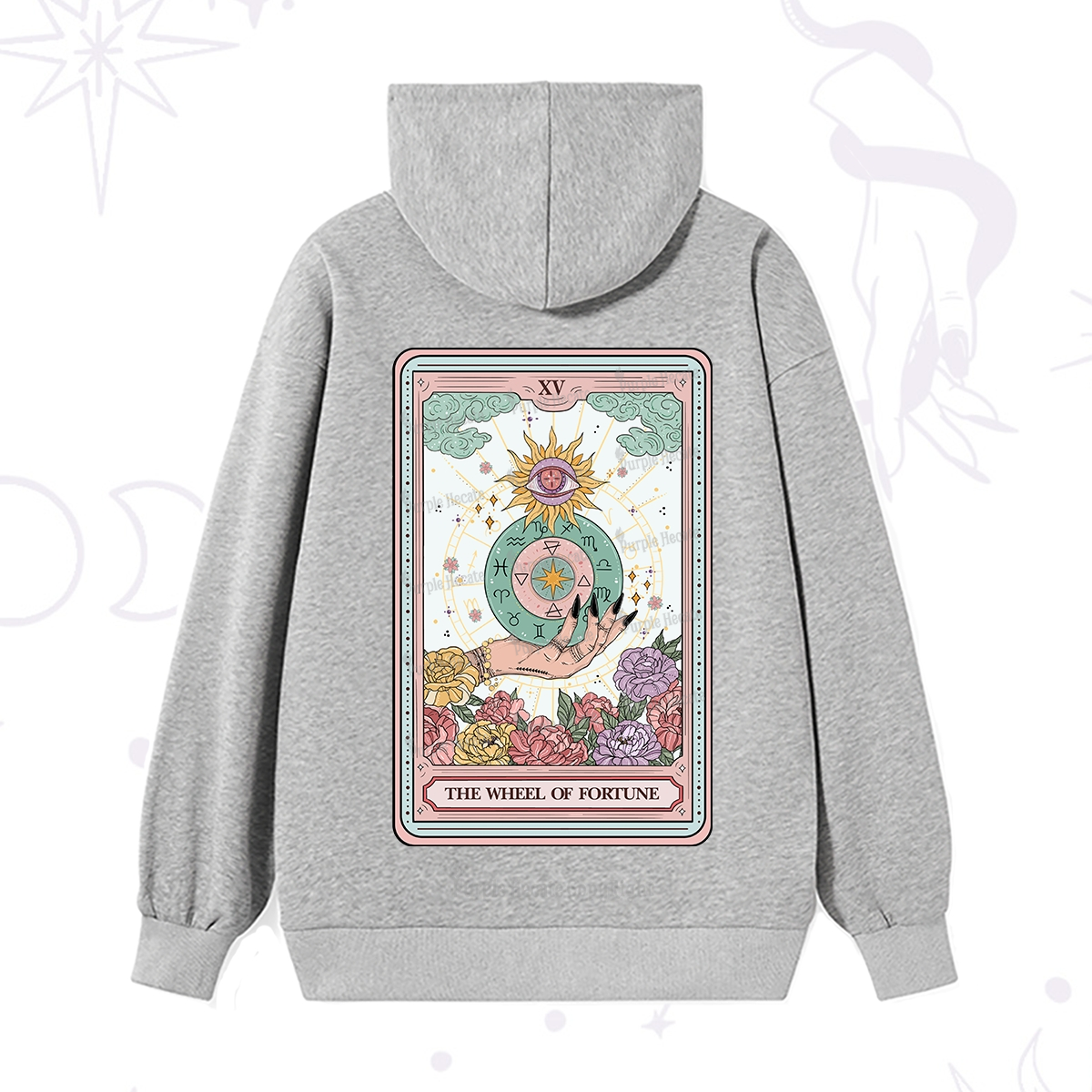 Purplehecate The Wheel of Fortune Tarot Card Hoodie