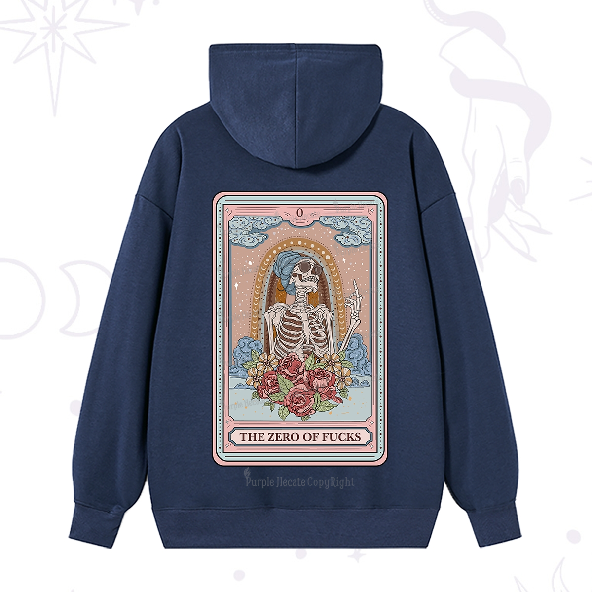 Purplehecate The Zero Of Fucks Tarot Card Hoodie