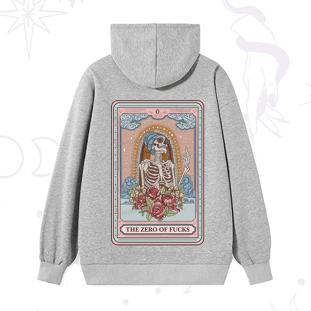 Purplehecate The Zero Of Fucks Tarot Card Hoodie