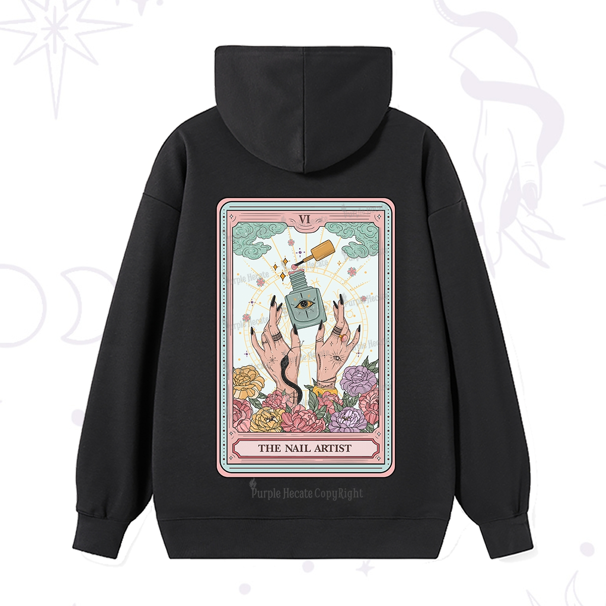 Purplehecate The Nail Artist Life Tarot Hoodie