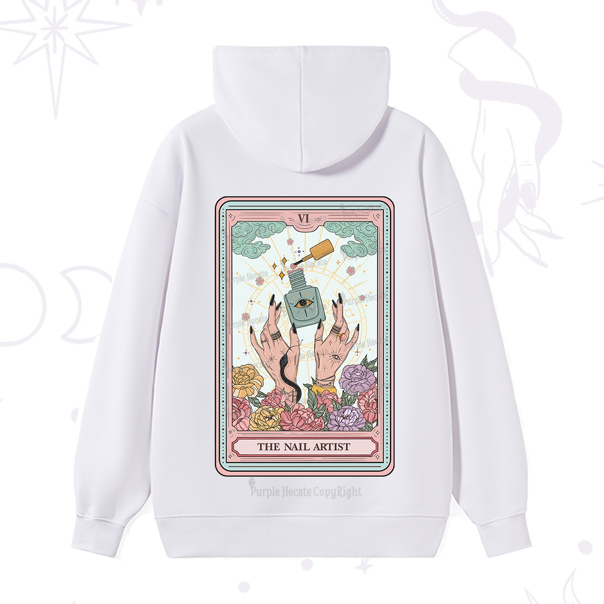 Purplehecate The Nail Artist Life Tarot Hoodie