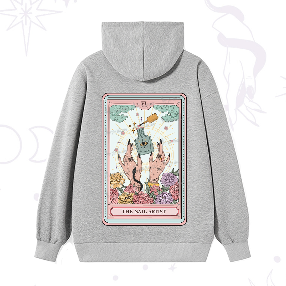 Purplehecate The Nail Artist Life Tarot Hoodie