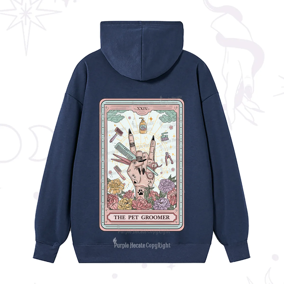 Purplehecate The Pet Groomer Tarot Card Hoodie