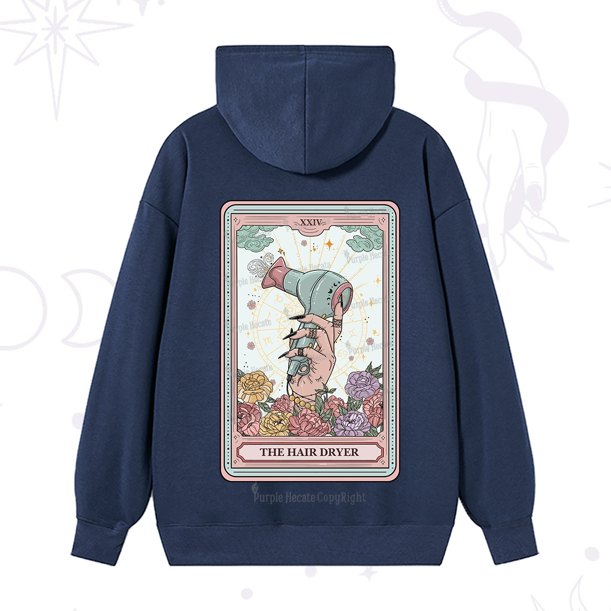 Purplehecate The Hair Dryer Life Tarot Hoodie