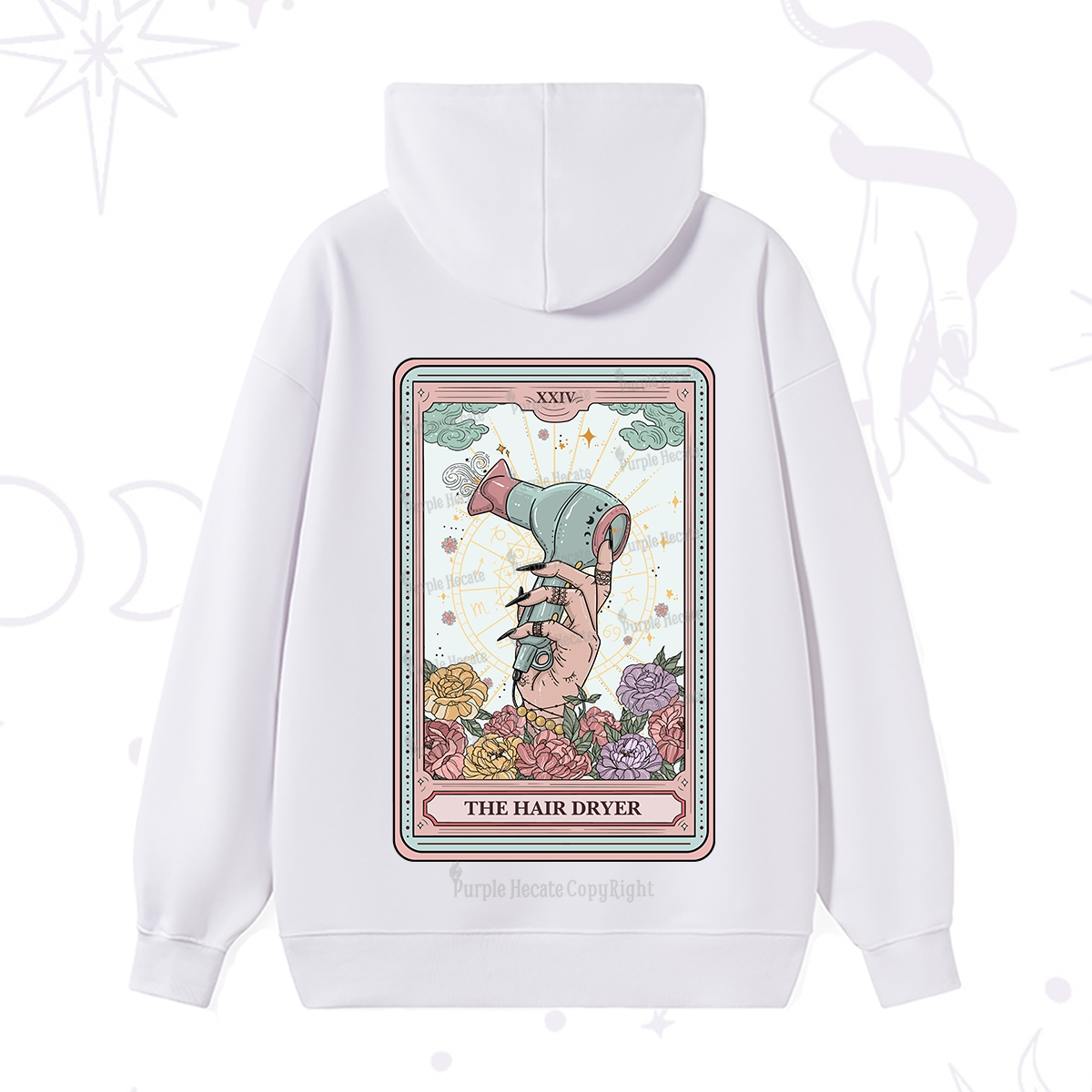 Purplehecate The Hair Dryer Life Tarot Hoodie