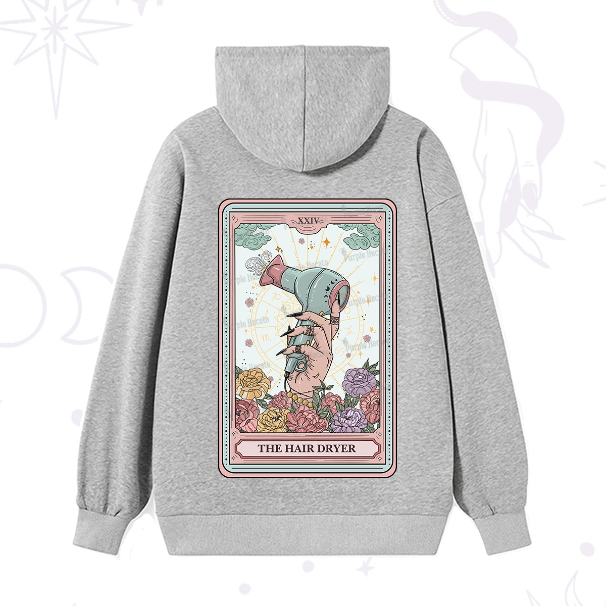 Purplehecate The Hair Dryer Life Tarot Hoodie