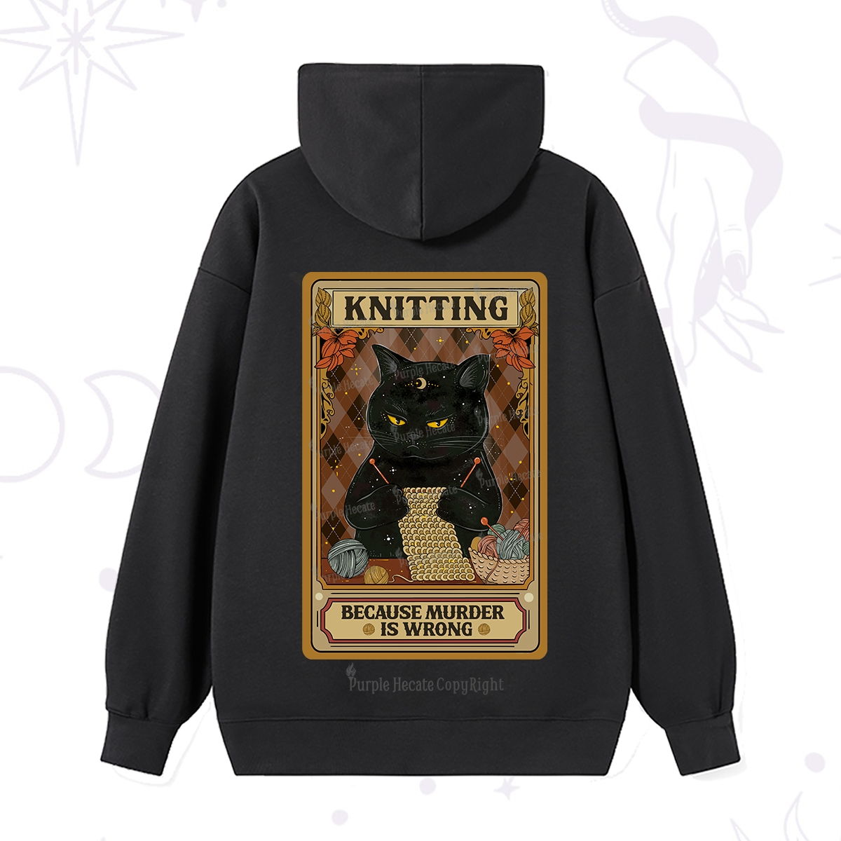 Purplehecate Knitting Because Murder Is Wrong Hoodie