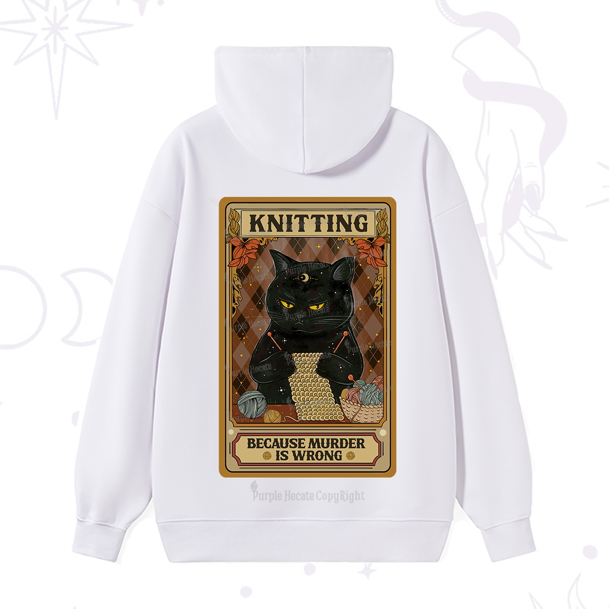 Purplehecate Knitting Because Murder Is Wrong Hoodie