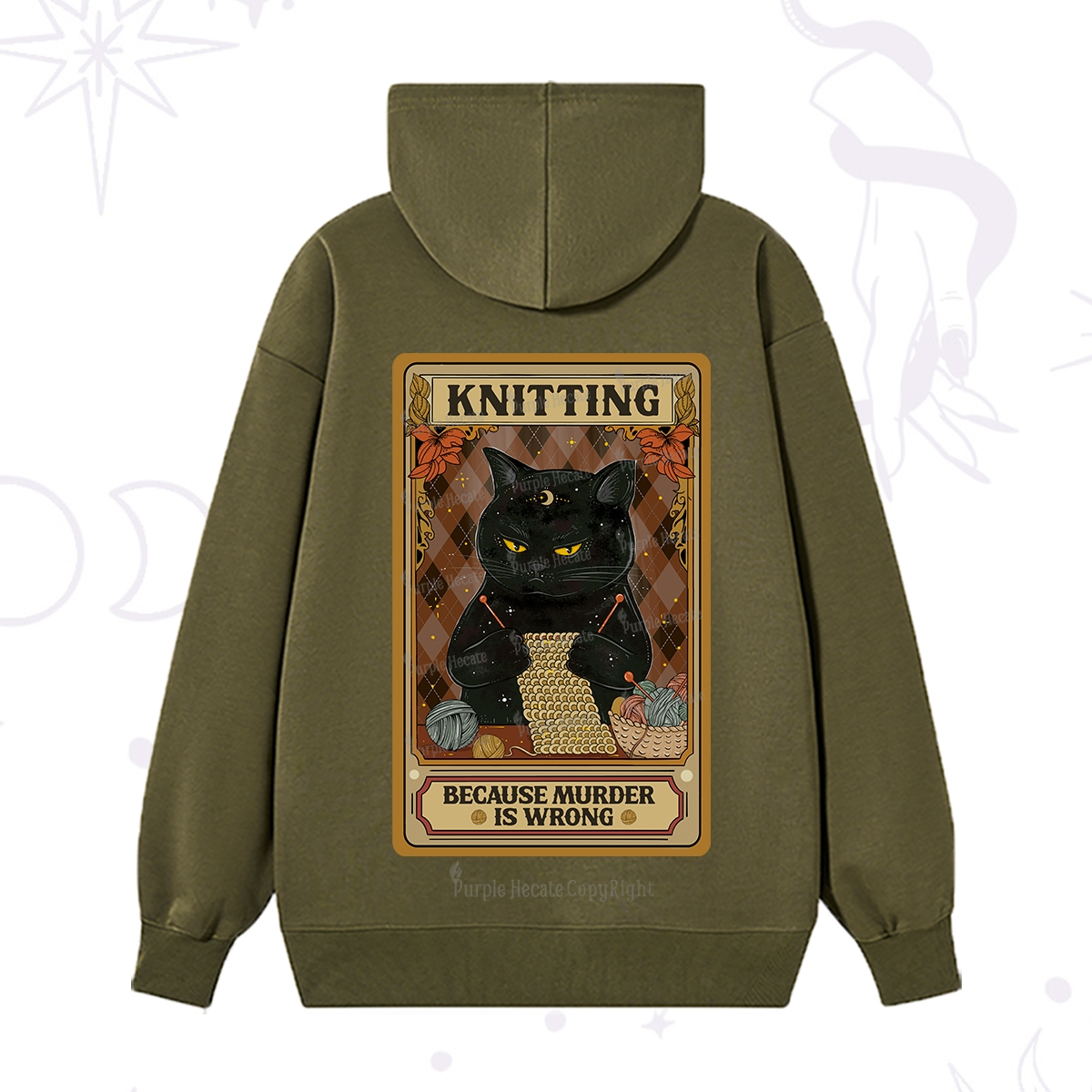 Purplehecate Knitting Because Murder Is Wrong Hoodie