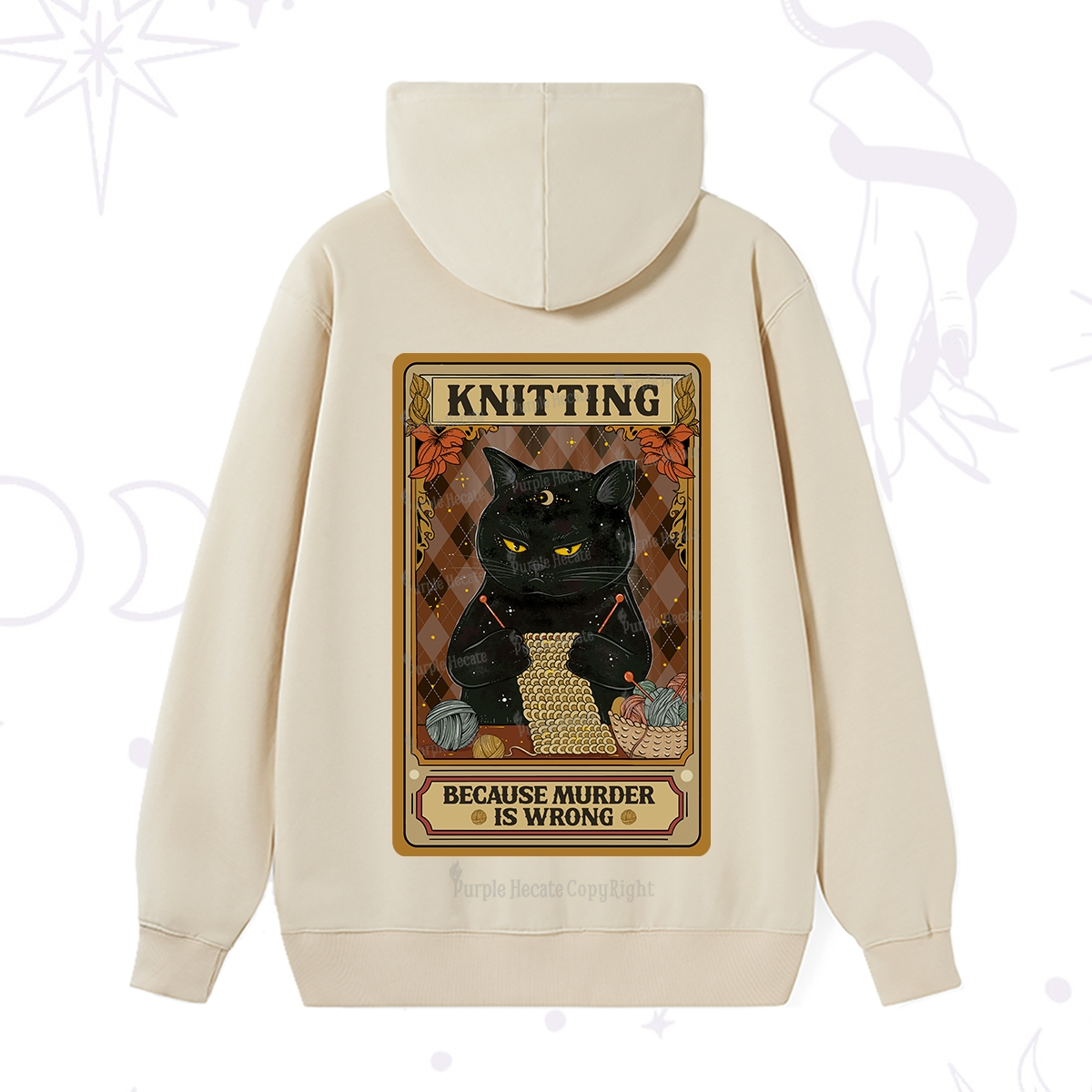 Purplehecate Knitting Because Murder Is Wrong Hoodie