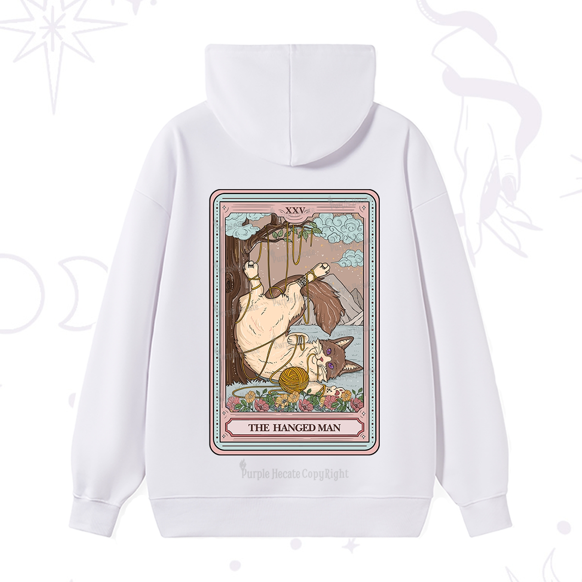 Purplehecate The Hanged Man Tarot Cat Hoodie