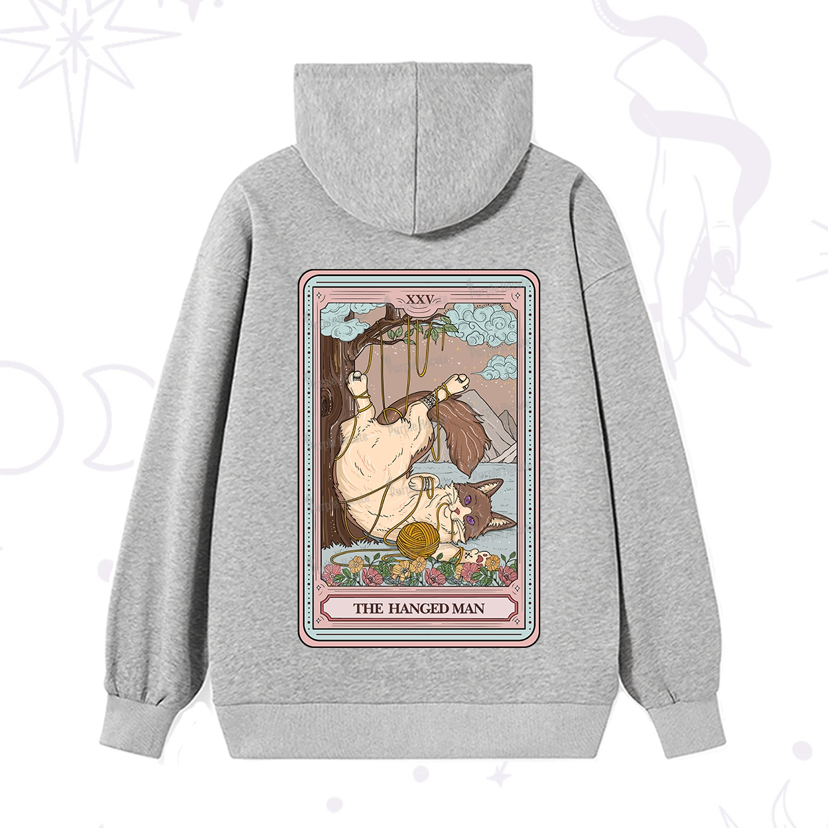 Purplehecate The Hanged Man Tarot Cat Hoodie