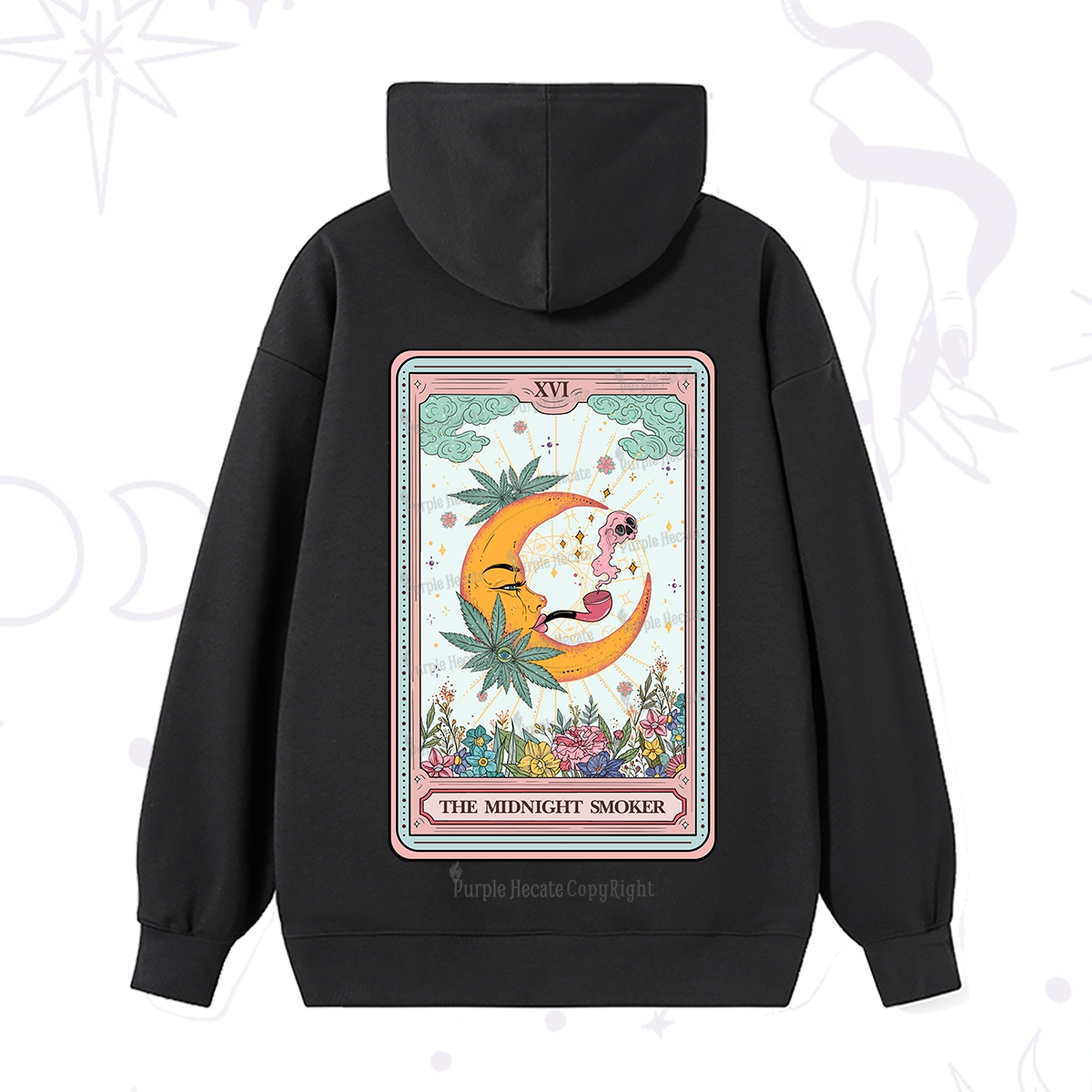 Purplehecate The Midnight Smoker Tarot Hoodie