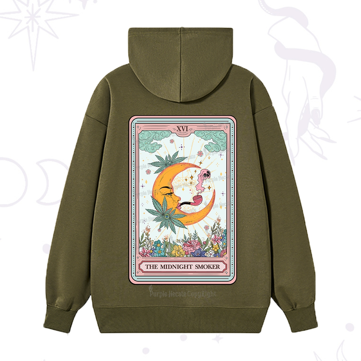 Purplehecate The Midnight Smoker Tarot Hoodie