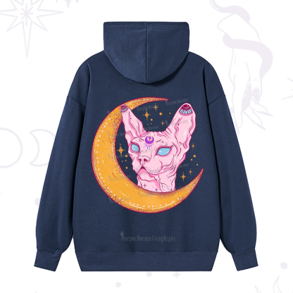 Purplehecate Mystical Witchy Cat Hoodie