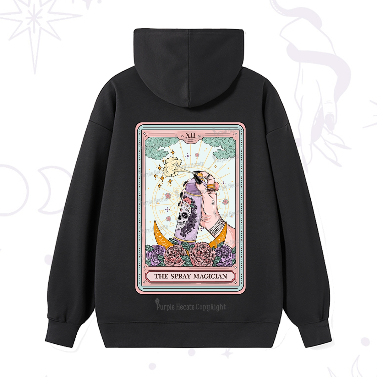 Purplehecate The Spray Magician Tarot Card Hoodie