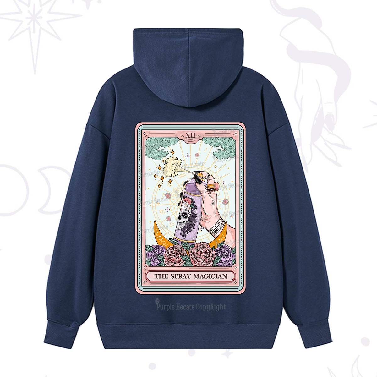 Purplehecate The Spray Magician Tarot Card Hoodie