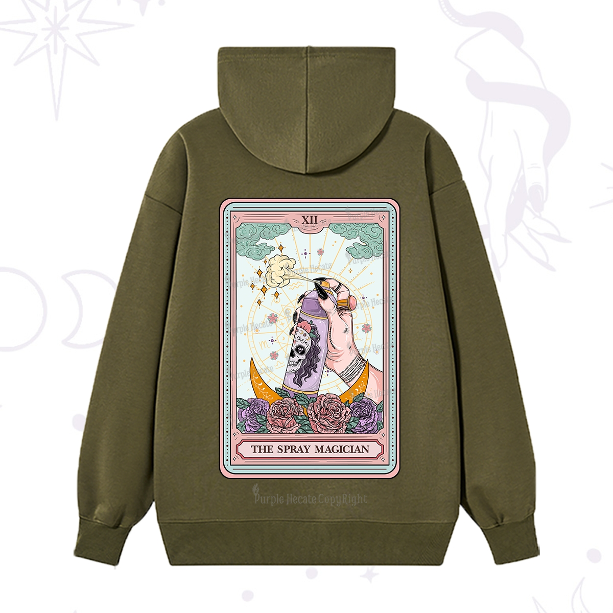 Purplehecate The Spray Magician Tarot Card Hoodie