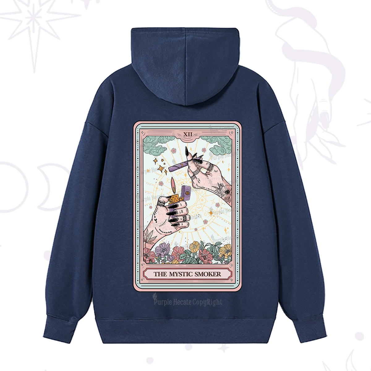 Purplehecate The Mystic Smoker Tarot Card Hoodie