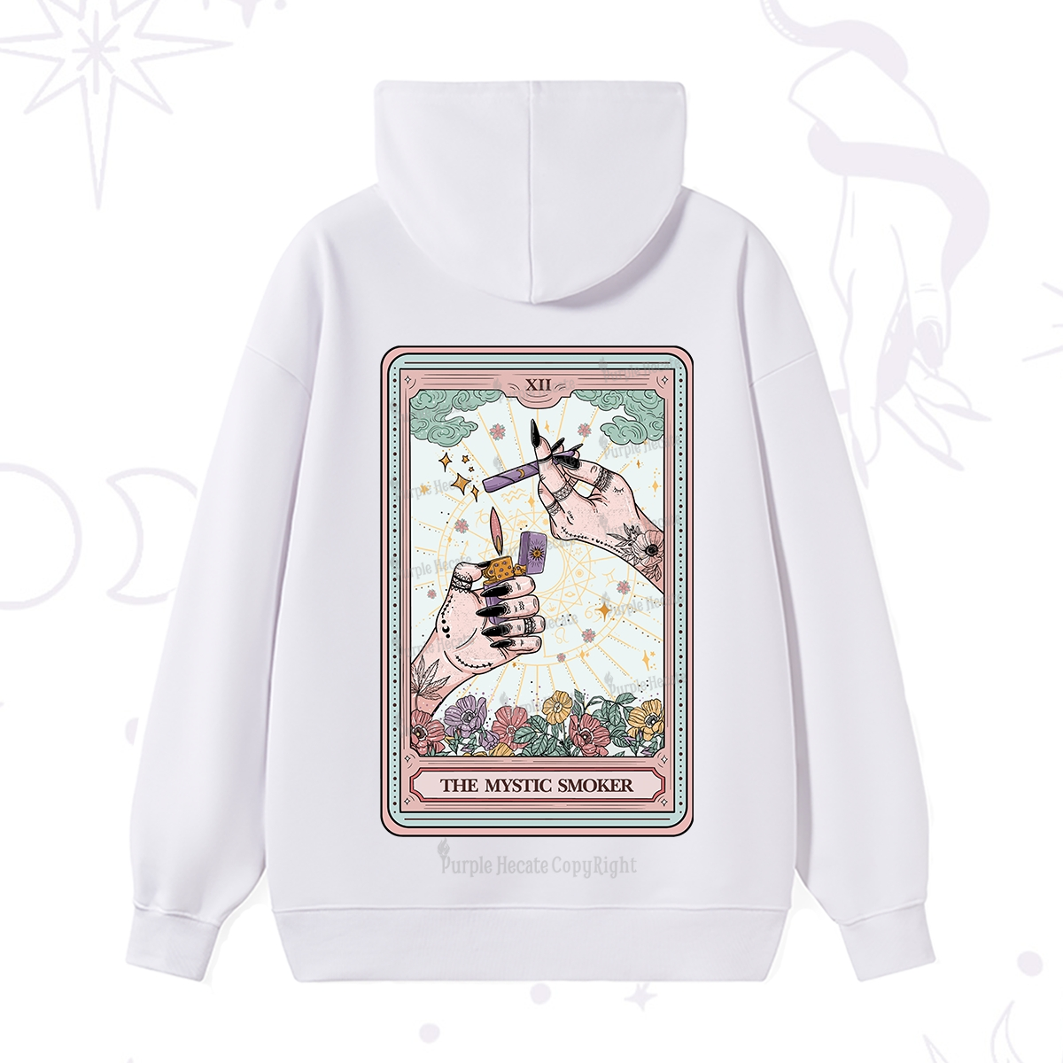 Purplehecate The Mystic Smoker Tarot Card Hoodie