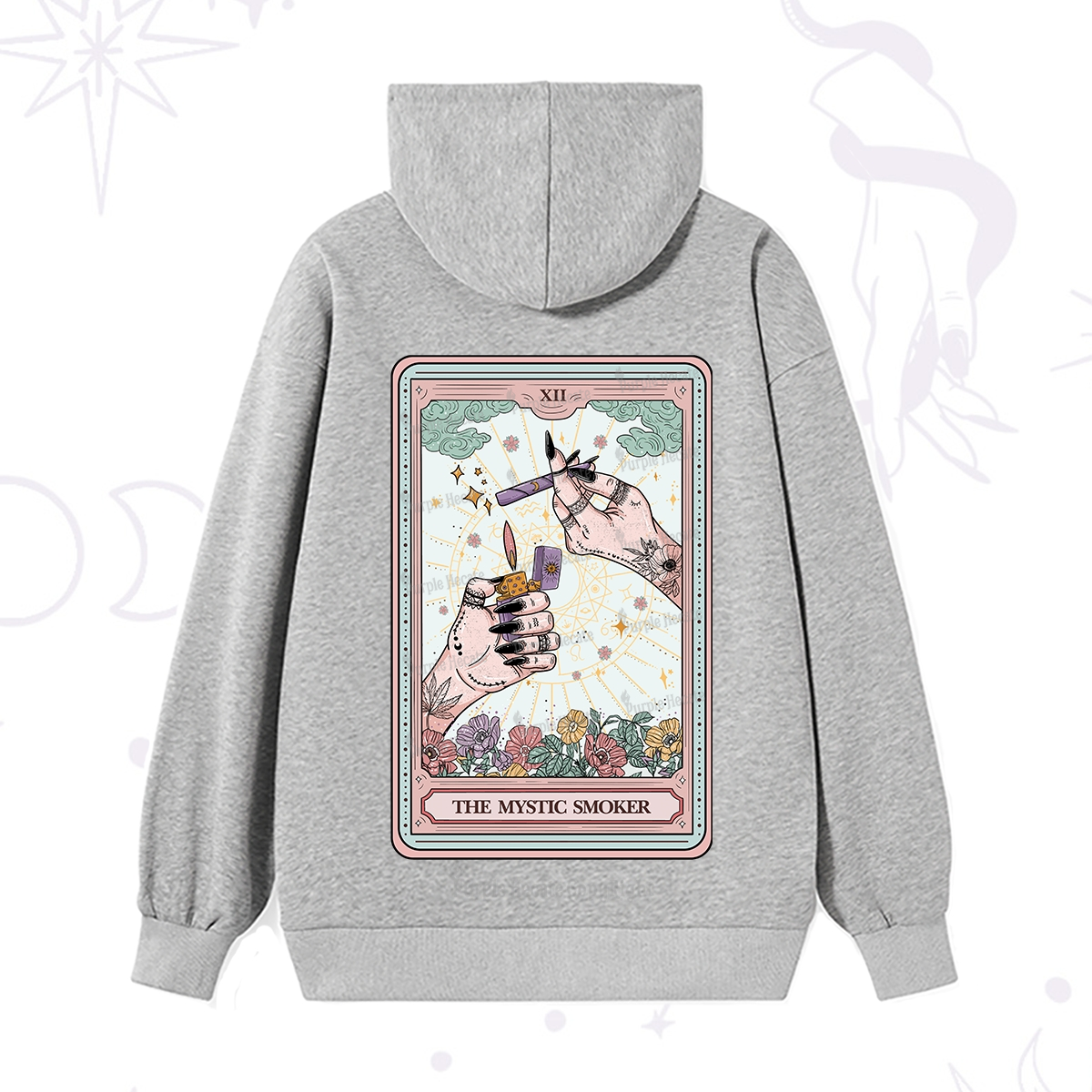 Purplehecate The Mystic Smoker Tarot Card Hoodie