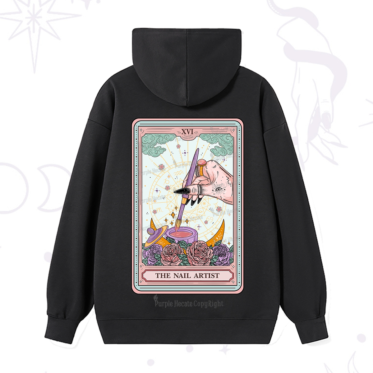 Purplehecate The Nail Artsit Tarot Card Hoodie