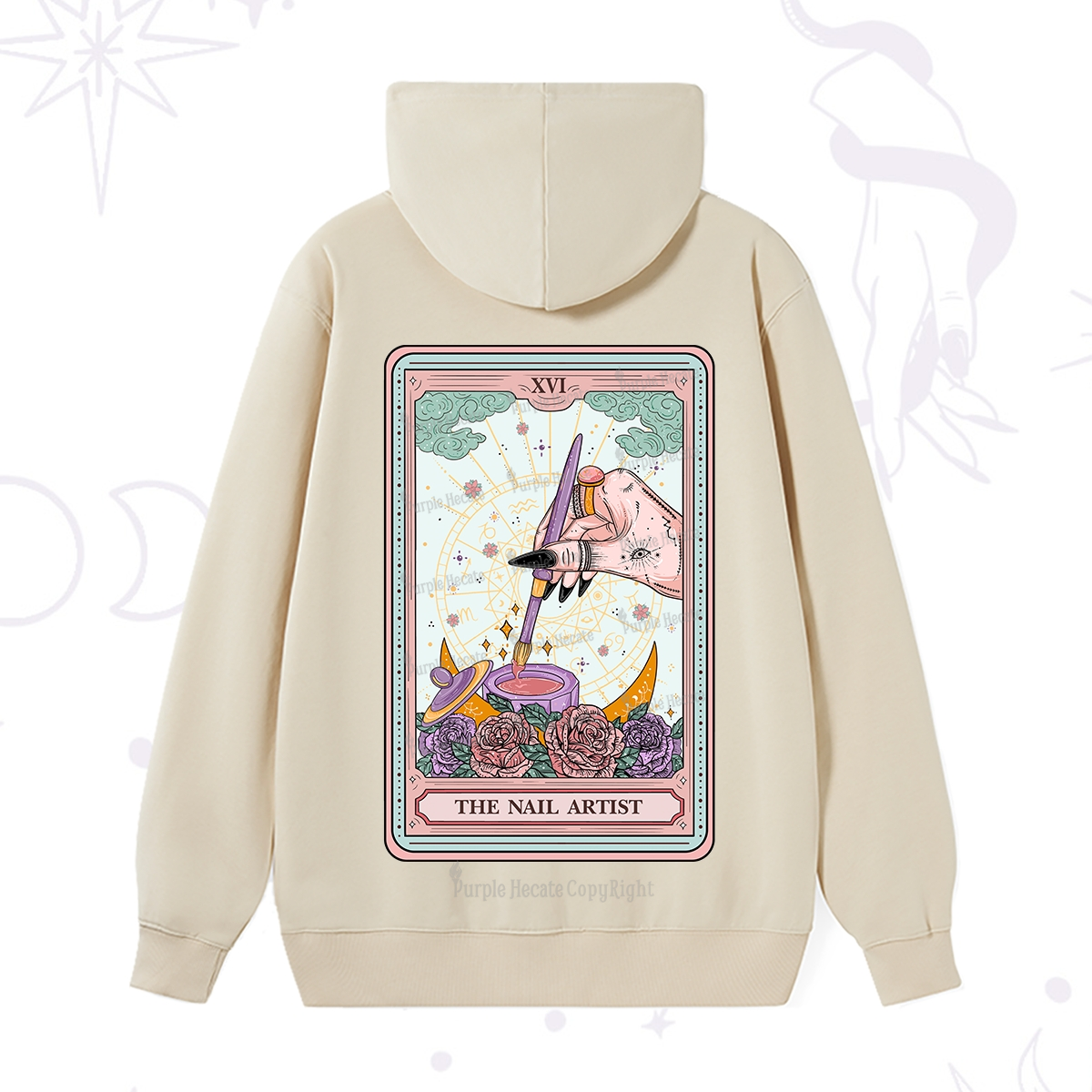Purplehecate The Nail Artsit Tarot Card Hoodie