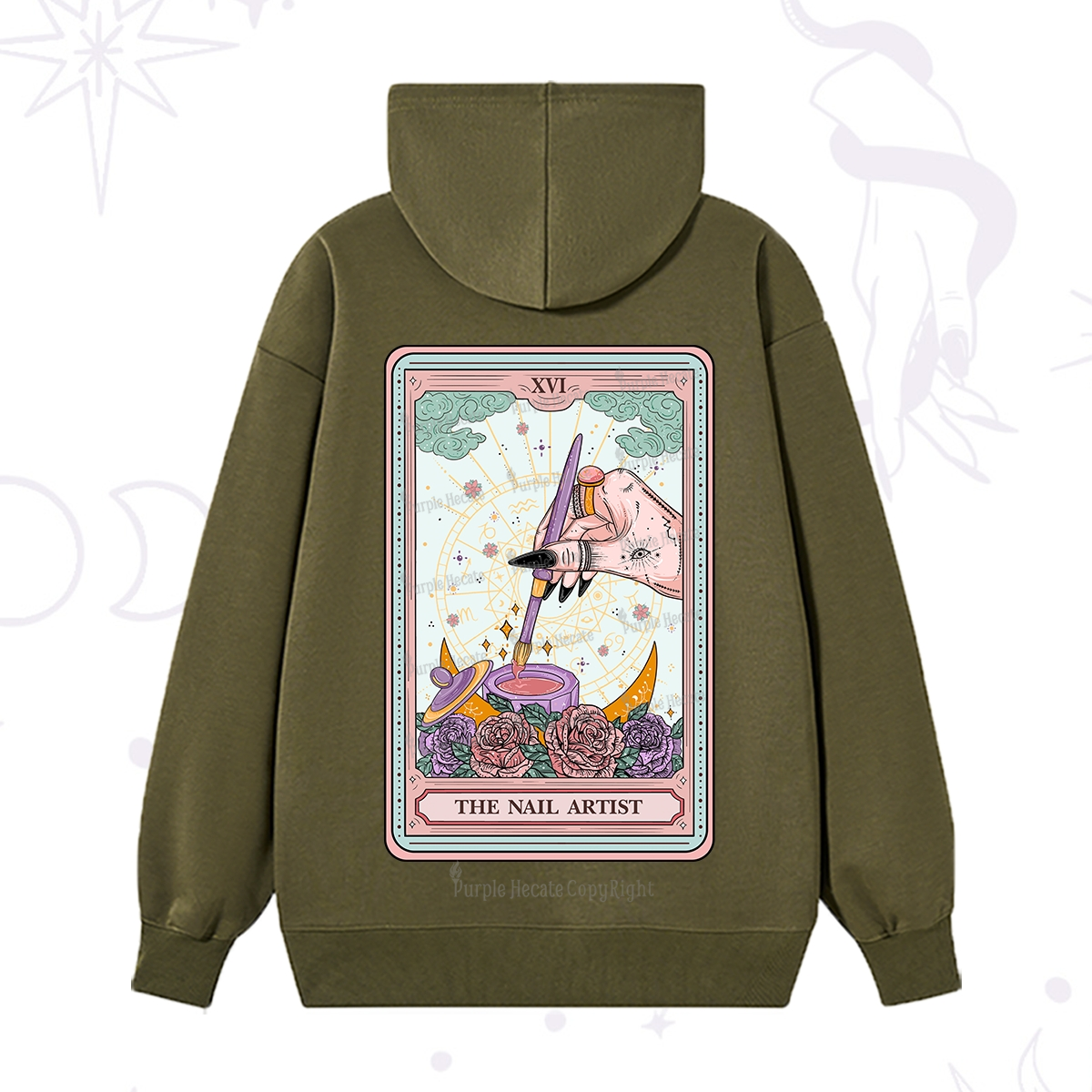 Purplehecate The Nail Artsit Tarot Card Hoodie