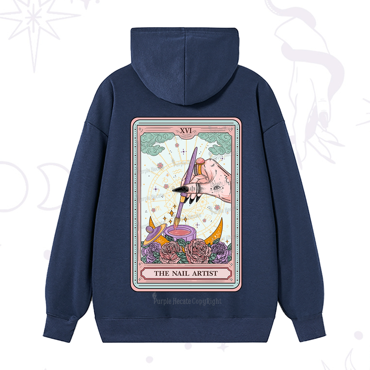 Purplehecate The Nail Artsit Tarot Card Hoodie