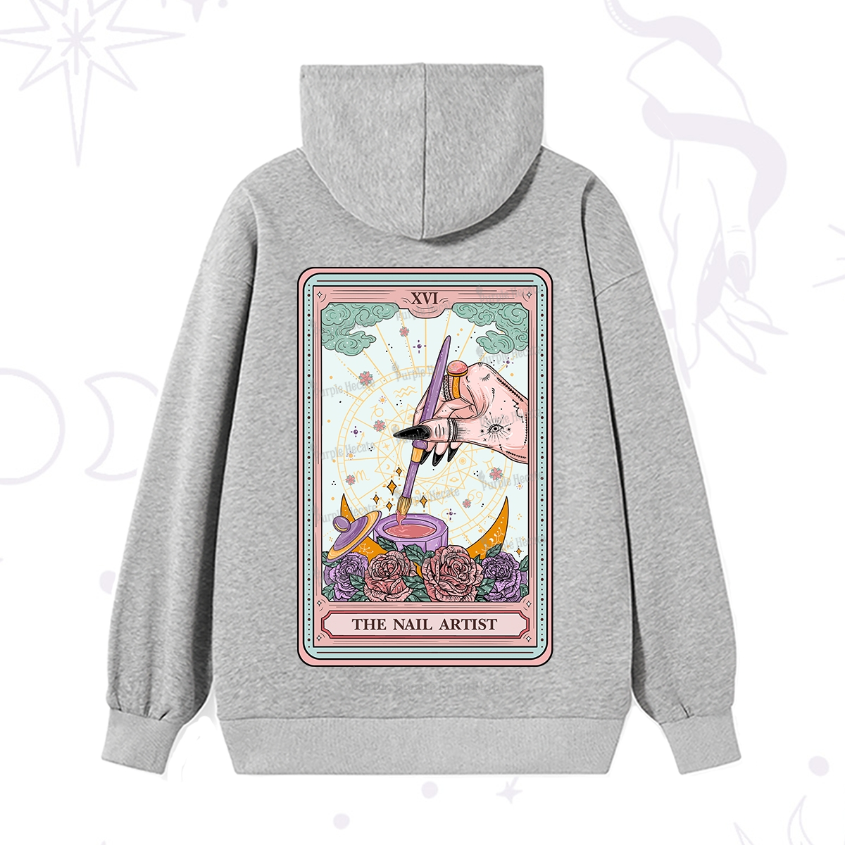 Purplehecate The Nail Artsit Tarot Card Hoodie
