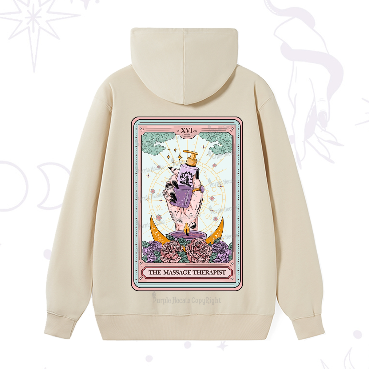 Purplehecate The Massage Therapist Tarot Card Hoodie