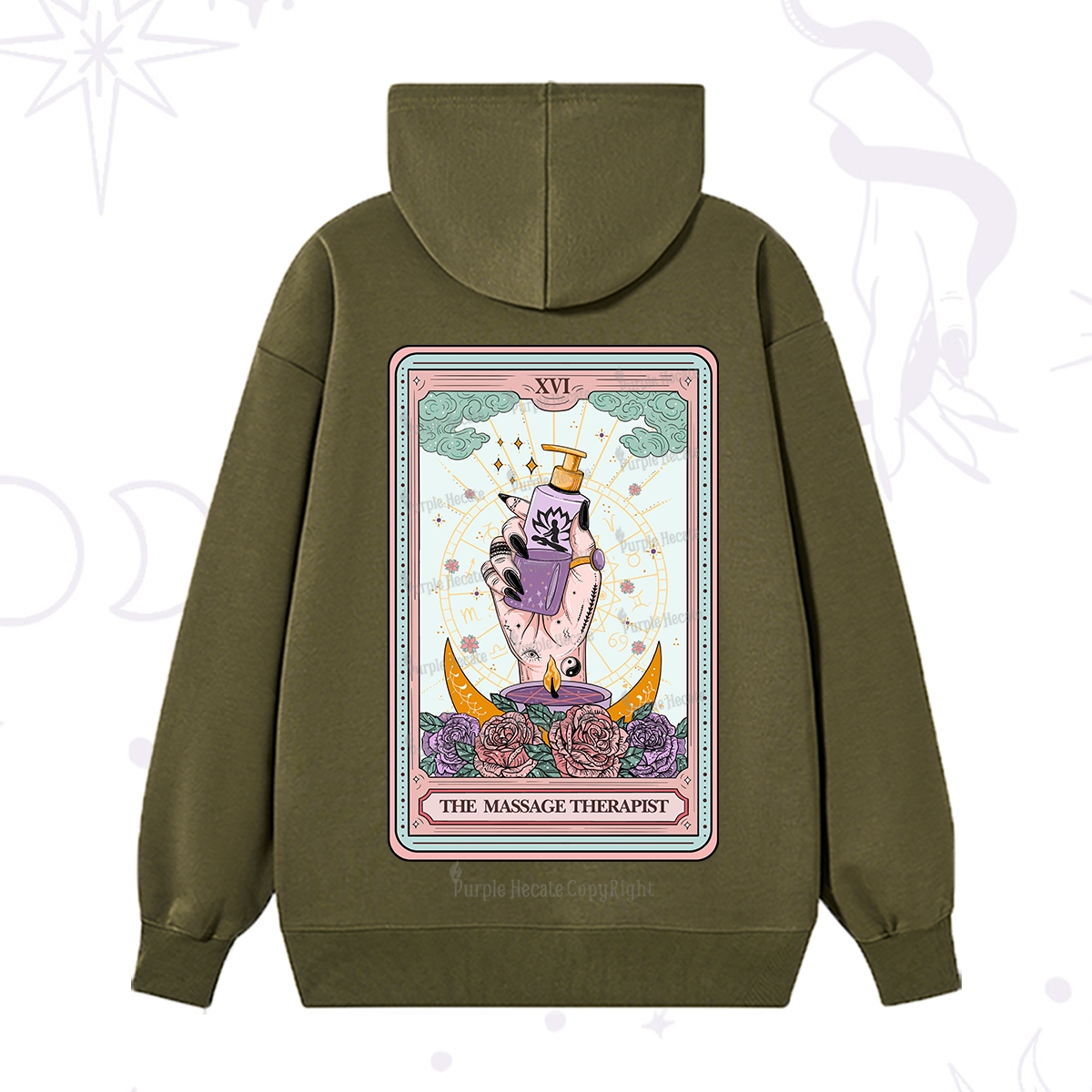 Purplehecate The Massage Therapist Tarot Card Hoodie