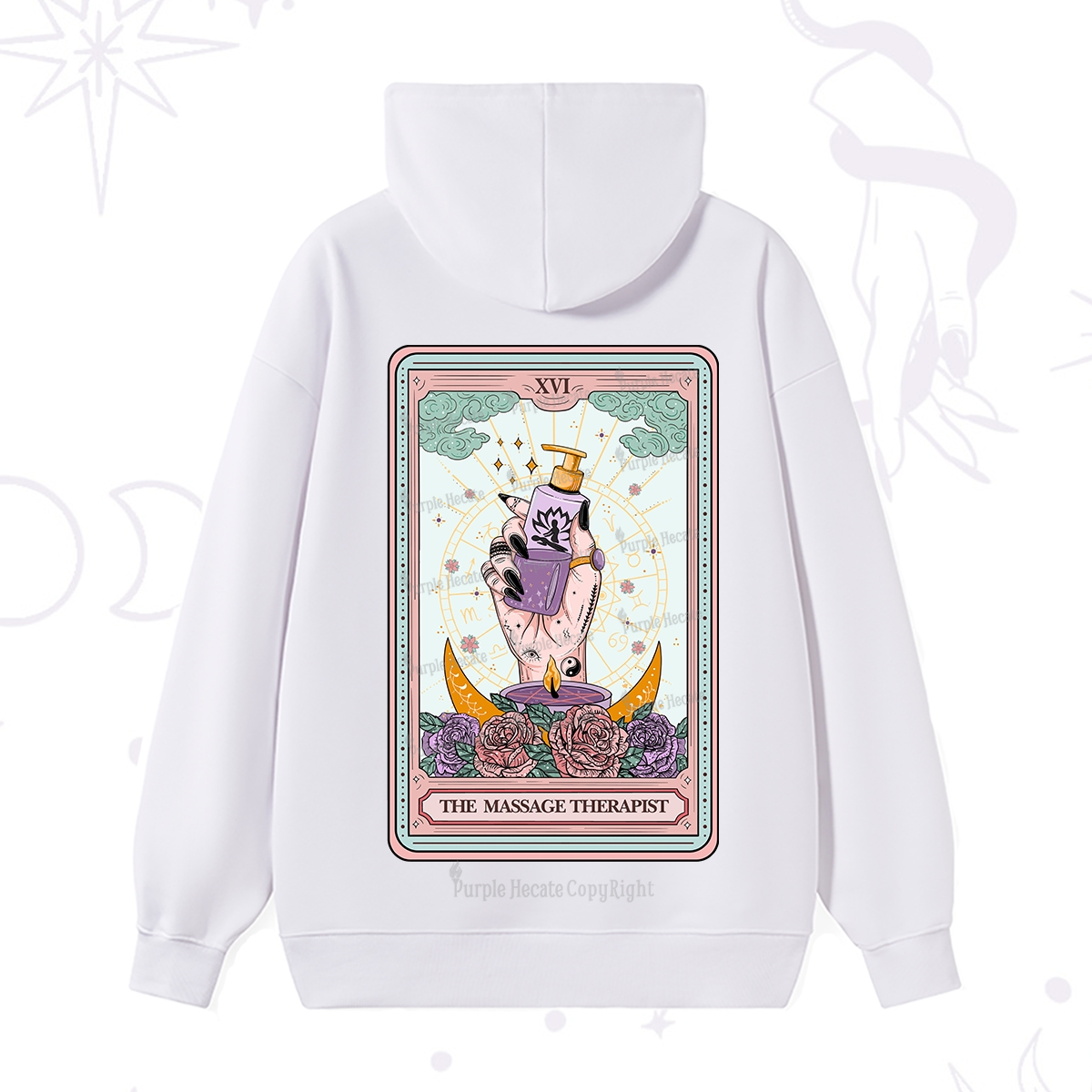 Purplehecate The Massage Therapist Tarot Card Hoodie