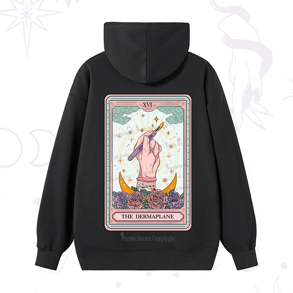Purplehecate The Dermaplane Tarot Card Hoodie