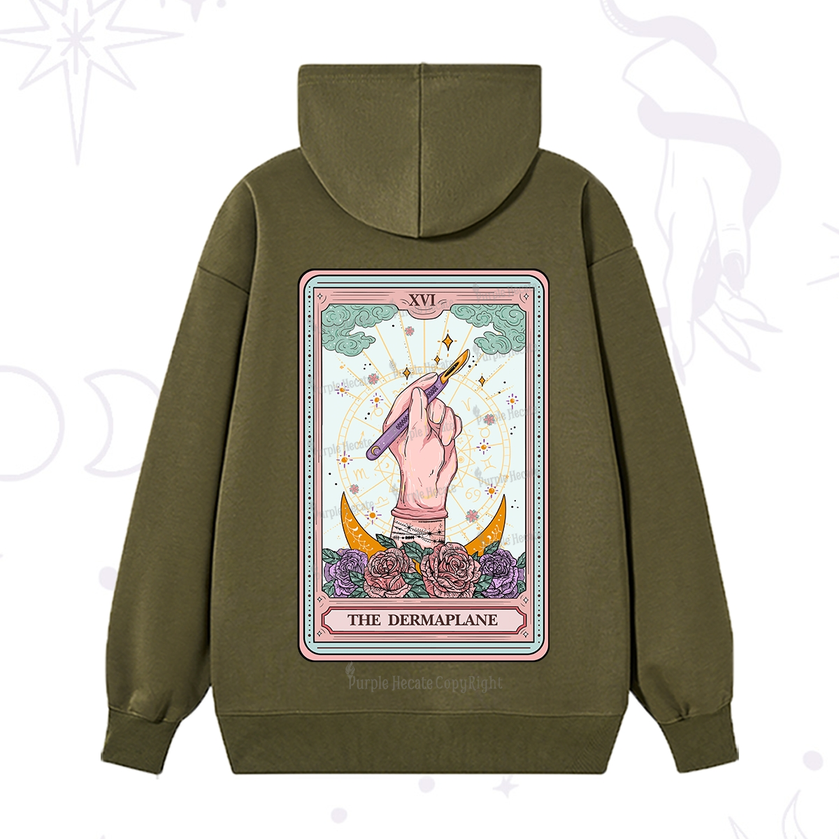 Purplehecate The Dermaplane Tarot Card Hoodie