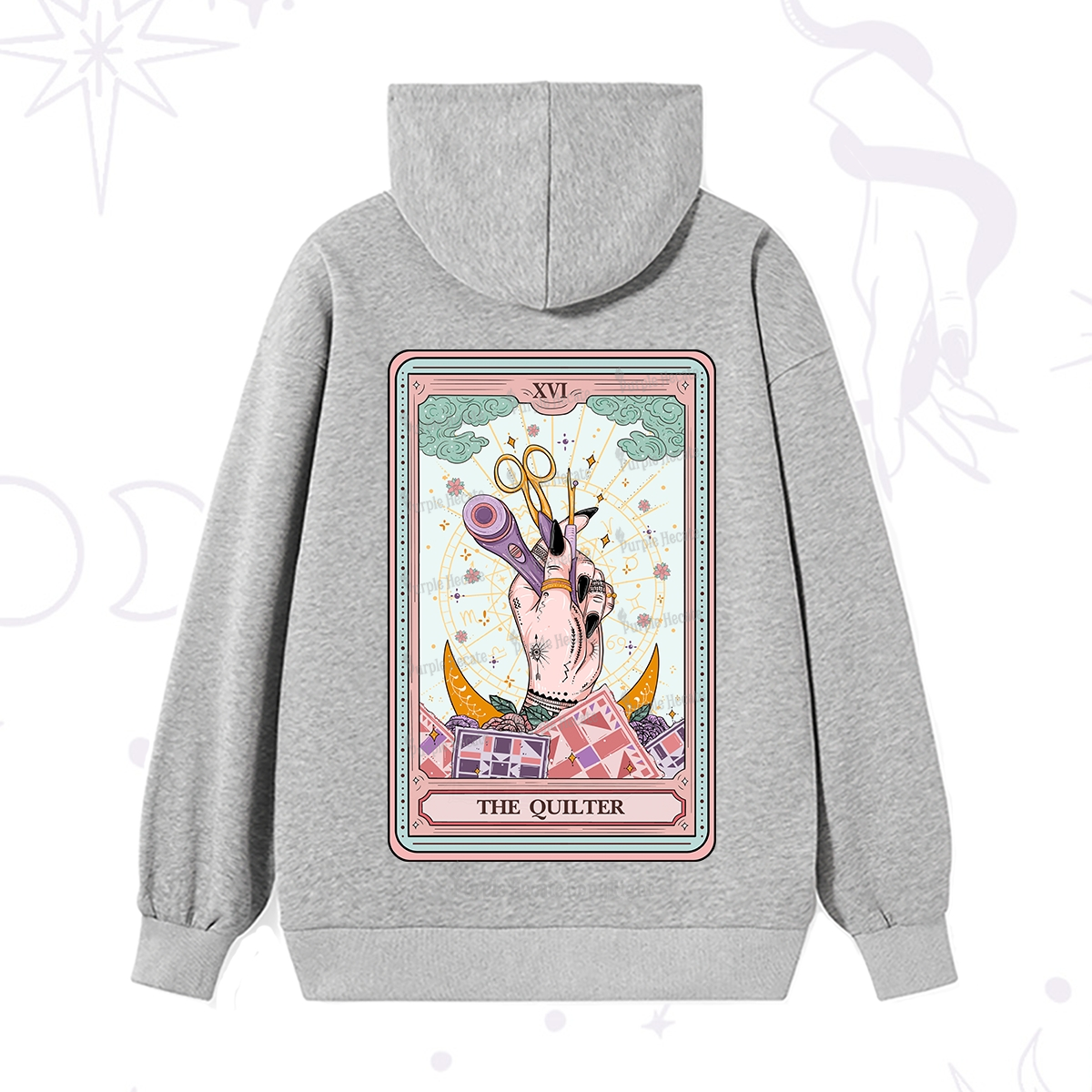 Purplehecate The Quilter Tarot Card Hoodie