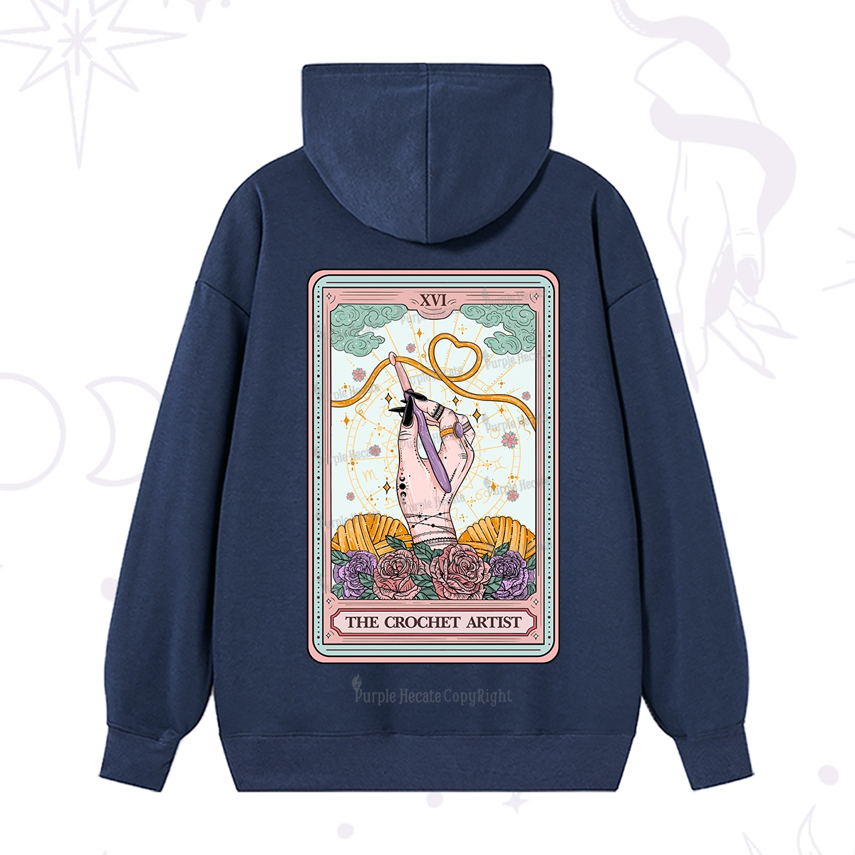 Purplehecate The Crochet Artist Tarot Card Hoodie