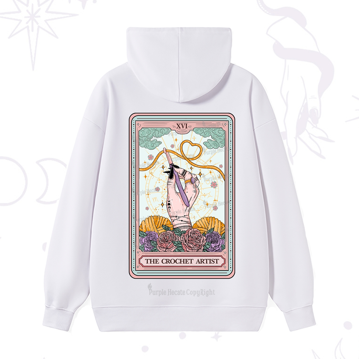 Purplehecate The Crochet Artist Tarot Card Hoodie