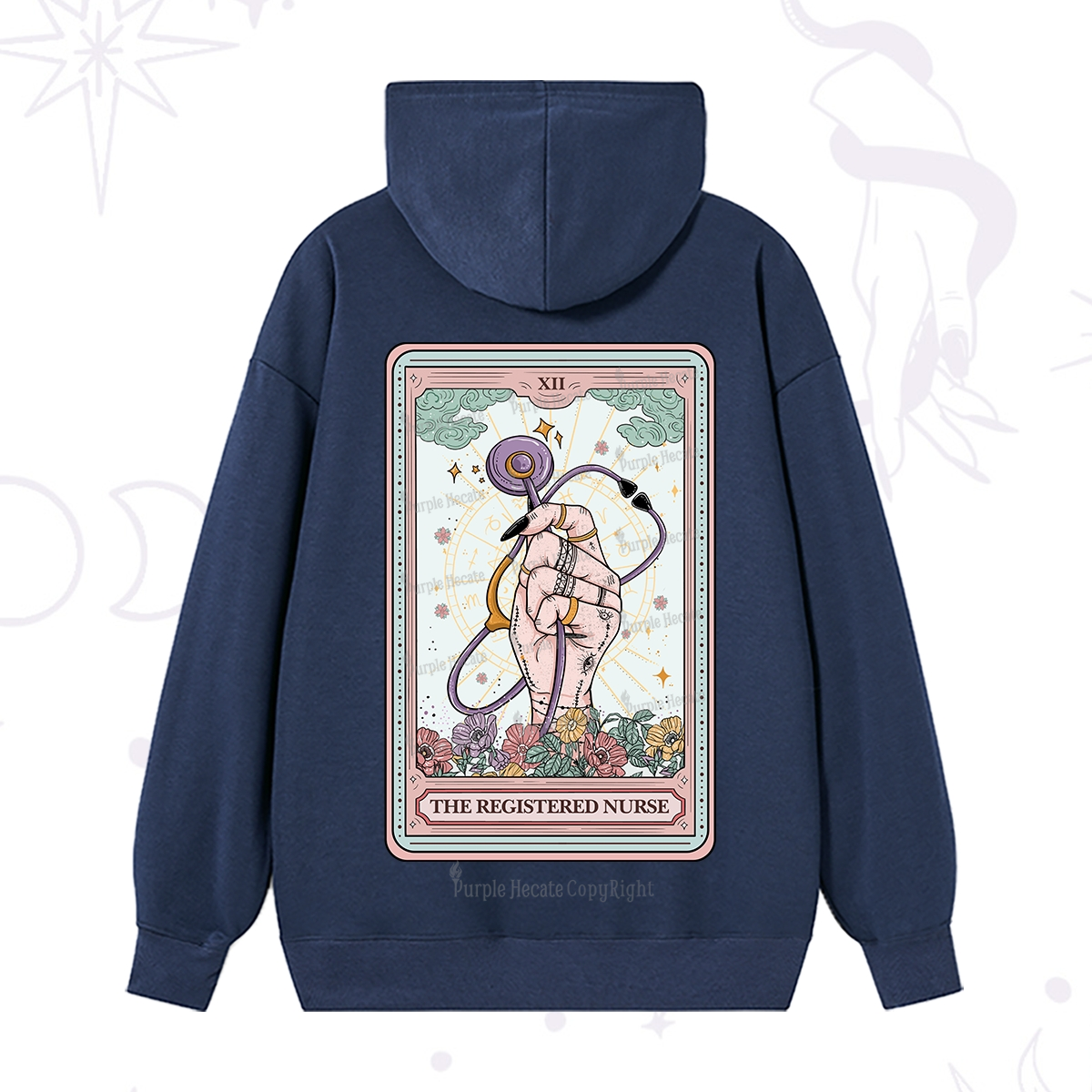 Purplehecate The Registered Nurse Tarot Card Hoodie