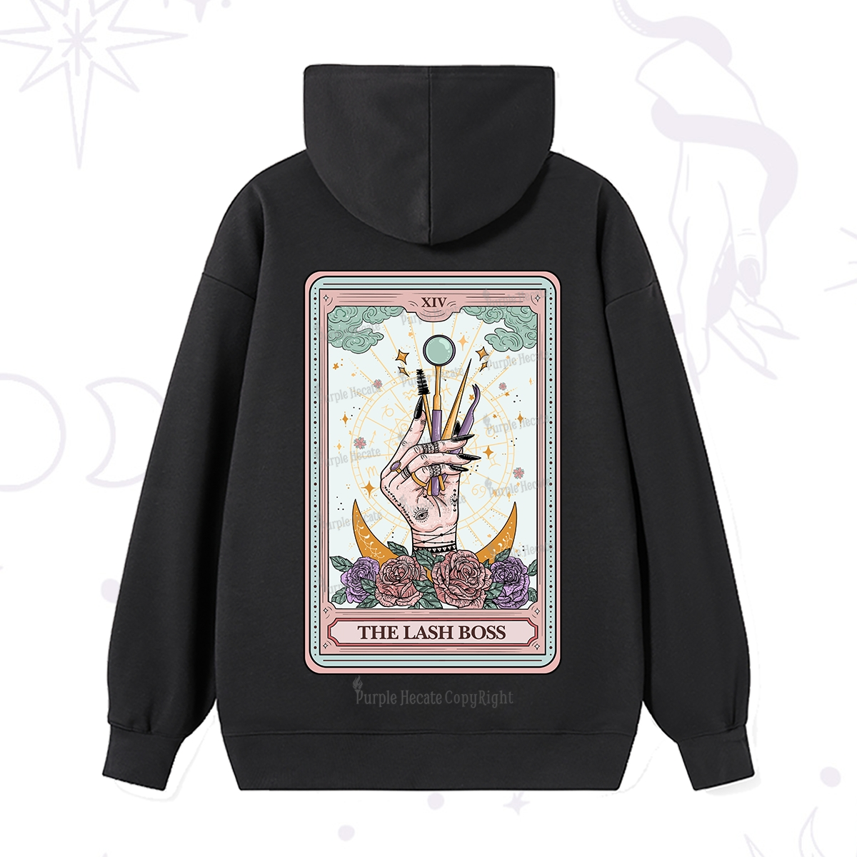 Purplehecate The Lash Boss Tarot Card Hoodie