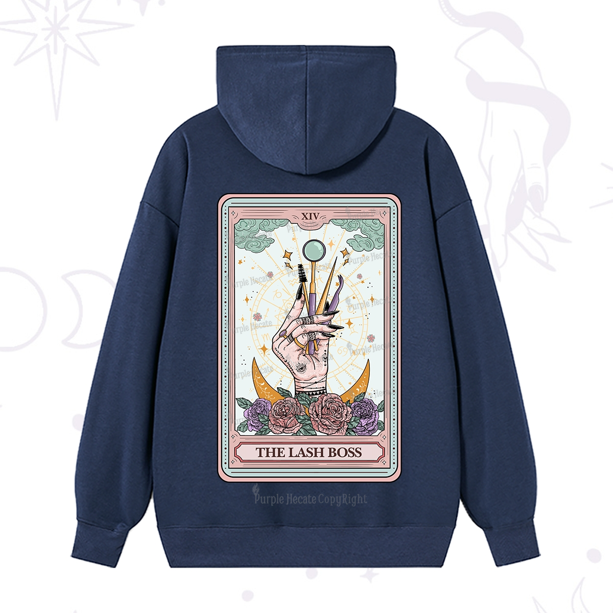 Purplehecate The Lash Boss Tarot Card Hoodie