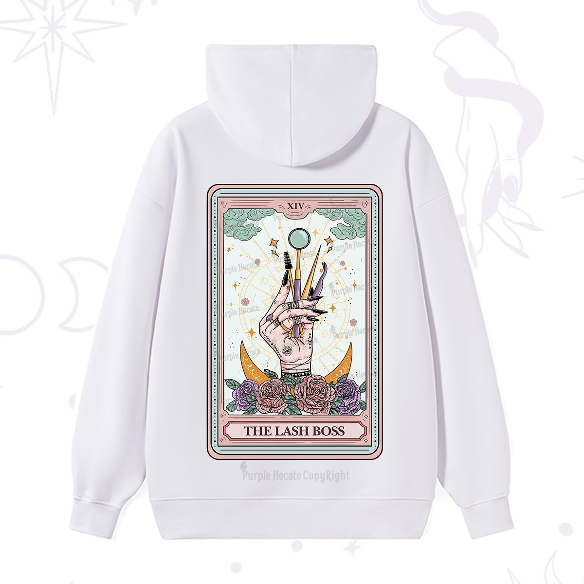 Purplehecate The Lash Boss Tarot Card Hoodie