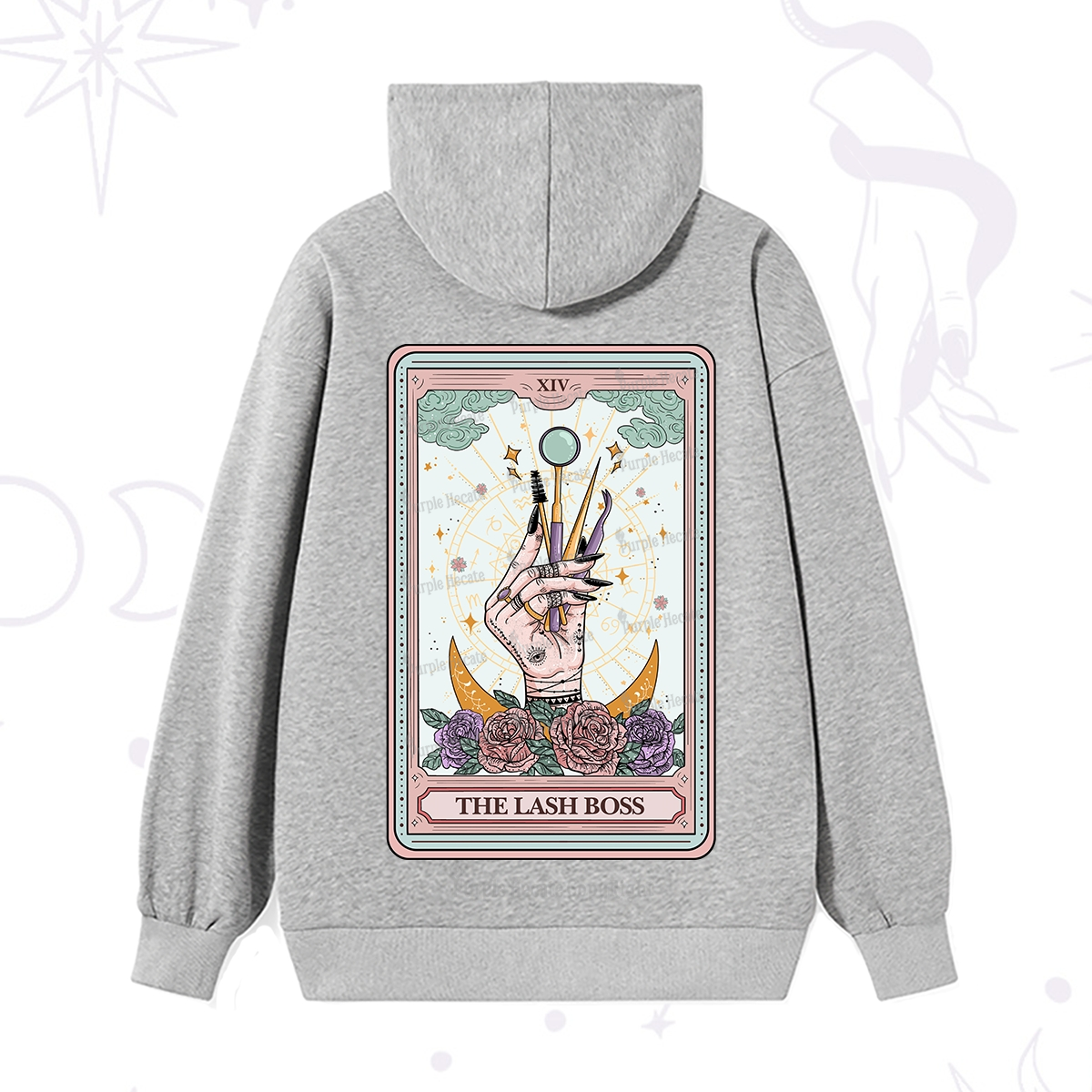 Purplehecate The Lash Boss Tarot Card Hoodie