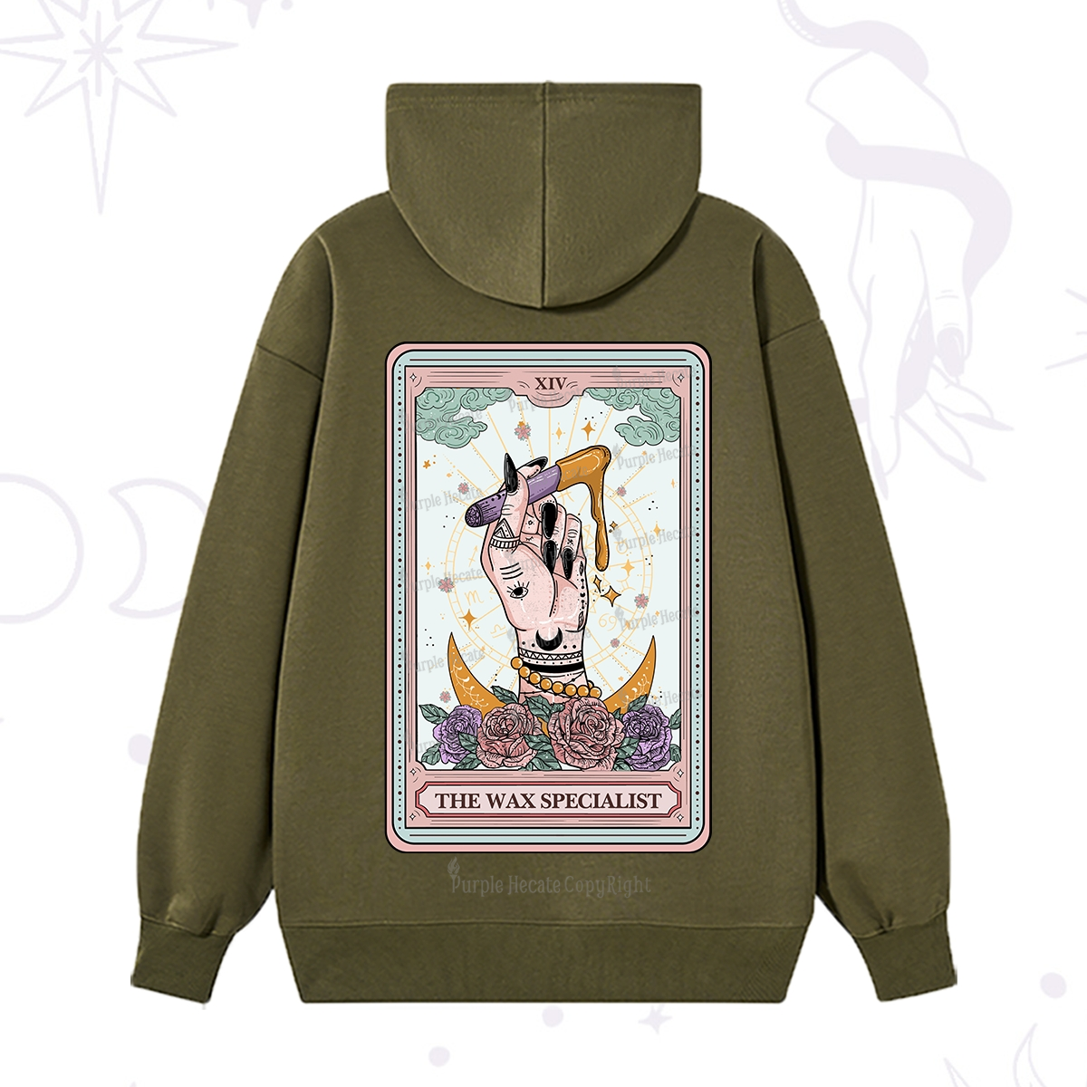 Purplehecate The Wax Specialist Tarot Card Hoodie