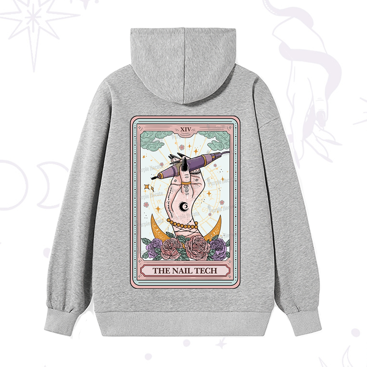 Purplehecate The Nail Tech Tarot Card Hoodie