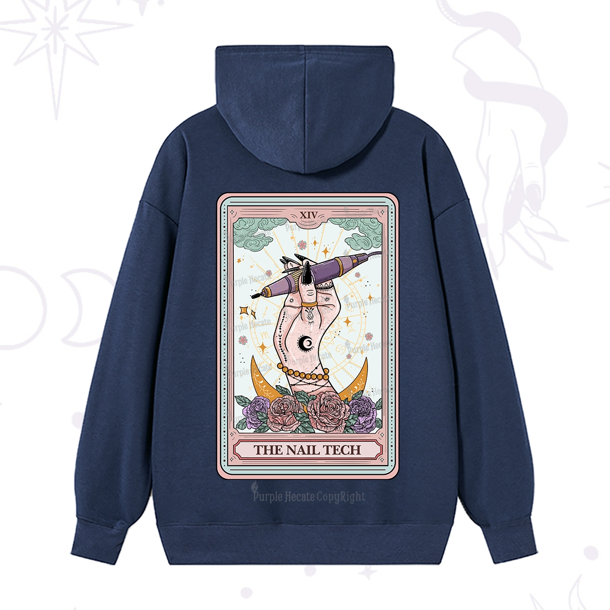 Purplehecate The Nail Tech Tarot Card Hoodie